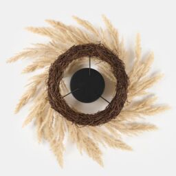 OHS Candle Holder Wreath Garland Dining Table Pampas Grass Natural Decor - thumbnail 5