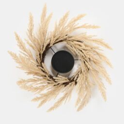 OHS Candle Holder Wreath Garland Dining Table Pampas Grass Natural Decor - thumbnail 4