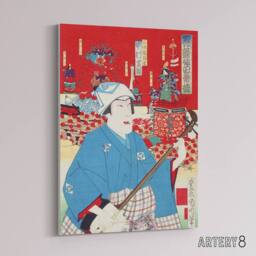 "Artery8 Komakichi Kanda Festival Theatre Canvas Wall Art Print Samisen - Size: W18"" x H24""" - thumbnail 2