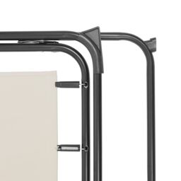 Harbour Housewares Folding Metal Beach Chairs - Matt Black - Pack of 4 in Beige - thumbnail 4