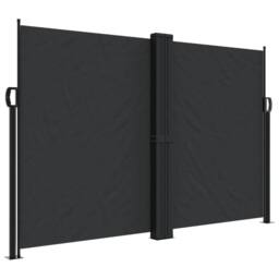 Berkfield Home Retractable Side Awning Black 160x1000 cm - thumbnail 3