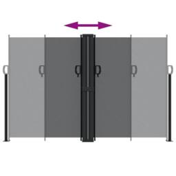 Berkfield Home Retractable Side Awning Black 160x1000 cm - thumbnail 5