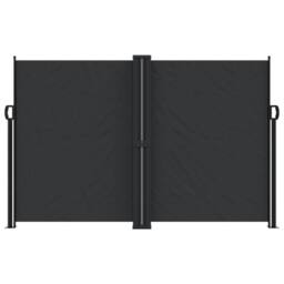 Berkfield Home Retractable Side Awning Black 160x1000 cm - thumbnail 1