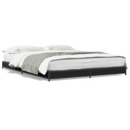 Berkfield Home Durable Bed Frame without Mattress Black 135x190 cm Double - thumbnail 3