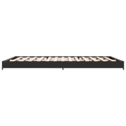 Berkfield Home Durable Bed Frame without Mattress Black 135x190 cm Double - thumbnail 5