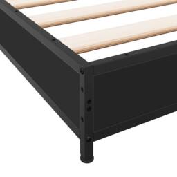 Berkfield Home Durable Bed Frame without Mattress Black 135x190 cm Double - thumbnail 7