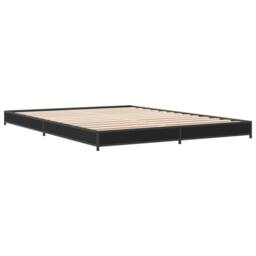 Berkfield Home Durable Bed Frame without Mattress Black 135x190 cm Double - thumbnail 1