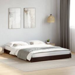 Berkfield Home Durable Bed Frame without Mattress Black 135x190 cm Double - thumbnail 2