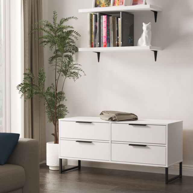 Ready Assembled 2 U Tamworth XXL Coffee Table 1000x500 (Ready Assembled) in White - image 1