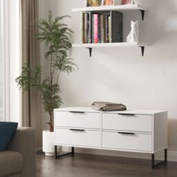 Ready Assembled 2 U Tamworth XXL Coffee Table 1000x500 (Ready Assembled) in White - thumbnail 1