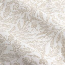 Morris & Co Acorn Tonal Fully Lined Matt Jacquard Pencil Pleat Curtains in Ivory - Size: 229 cm width x 137 cm drop - thumbnail 6