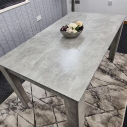 KOSY KOALA Dining Table Grey Wood Kitchen Place for 6 Seats Kitchen Dining Room Furniture - thumbnail 7