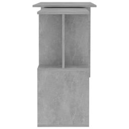 Berkfield Home Corner Desk Concrete Grey 200x50x76 cm Engineered Wood - Size: 200 x 50 x 76 cm - thumbnail 6