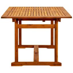 Berkfield Home Garden Dining Table (150-200)x100x75 cm Solid Acacia Wood in Brown - thumbnail 6