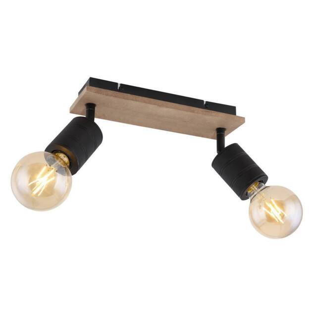 Netlighting Josella Twin Ceiling Spotlight Dark Brown 2x E27 - image 1