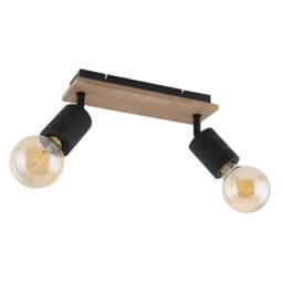 Netlighting Josella Twin Ceiling Spotlight Dark Brown 2x E27 - thumbnail 2