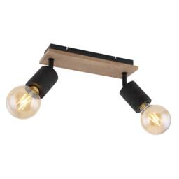 Netlighting Josella Twin Ceiling Spotlight Dark Brown 2x E27