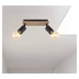 Netlighting Josella Twin Ceiling Spotlight Dark Brown 2x E27 - thumbnail 6