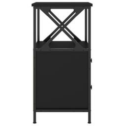 Berkfield Home Bedside Cabinet Black 34x35.5x70 cm Engineered Wood - thumbnail 7