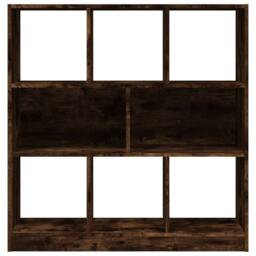 Berkfield Home Book Cabinet Smoked Oak 97.5x29.5x100 cm Engineered Wood in Brown - thumbnail 4
