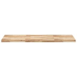 Berkfield Home Versatile Bathroom Vanity Top Untreated 120x60x4 cm Solid Wood Acacia in Brown - Size: 120 x 60 x 4 cm - thumbnail 1