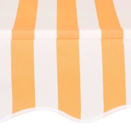Berkfield Home Manual Retractable Awning 150 cm Orange & White Stripes - thumbnail 4