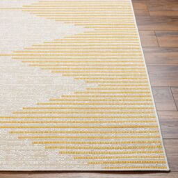 Livabliss Eagean Global Black Blue Beige Green In- & Outdoor Rug in Yellow - Size: 160 cm diameter - thumbnail 5