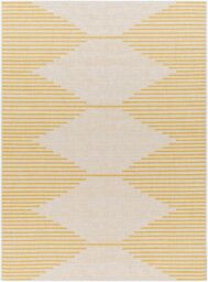 Livabliss Eagean Global Black Blue Beige Green In- & Outdoor Rug in Yellow - Size: 160 cm diameter - thumbnail 2