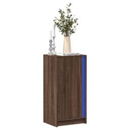 Berkfield Home Sideboard with LED Brown Oak 42.5x34x85 cm Engineered Wood - thumbnail 2