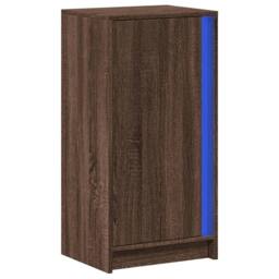 Berkfield Home Sideboard with LED Brown Oak 42.5x34x85 cm Engineered Wood - thumbnail 3