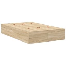 Berkfield Home Storage Bed Frame Sonoma Oak 120x200 cm in Beige - thumbnail 8