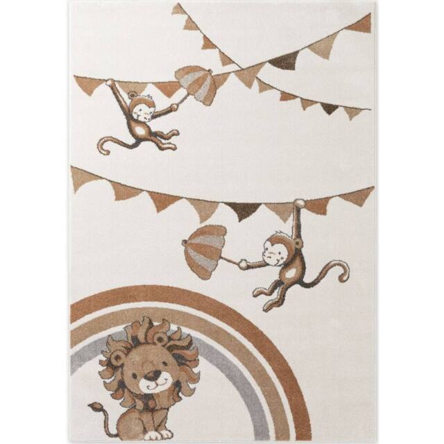 THE RUGS Villeroy & Boch Rainbow Party Boho Kids Rug & Runner Kids Rug in Cream - Size: 120 cm x 170 cm - image 1