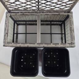 STILVORA Raised Planter with Trellis 57 cm in Grey - thumbnail 8