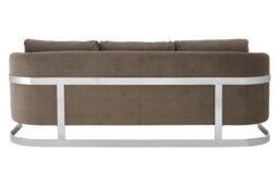 Orsina Luxe 3 Seater Grey Velvet Sofa, Lounge Couch With Scatter Cushions, Sofa Seat With Slim Armrests, Velvet Couch - thumbnail 5