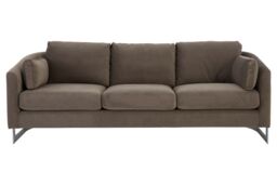 Orsina Luxe 3 Seater Grey Velvet Sofa, Lounge Couch With Scatter Cushions, Sofa Seat With Slim Armrests, Velvet Couch - thumbnail 6