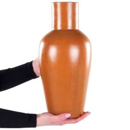 Wyld and Coco Handmade Orange Terracotta Vase for Dried Flowers - thumbnail 3