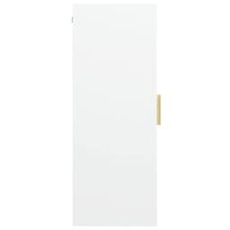 Berkfield Home Hanging Wall Cabinet White 69.5x34x90 cm - thumbnail 4