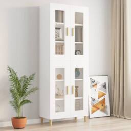 Berkfield Home Hanging Wall Cabinet White 69.5x34x90 cm - thumbnail 9