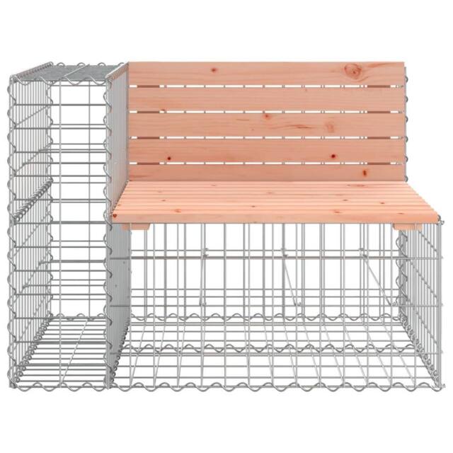 Berkfield Home Beautiful Garden Bench Gabion Design 92x71x65.5 cm Solid Wood Douglas in Light Brown - image 1