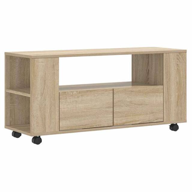 Berkfield Home TV Cabinet Sonoma Oak 102x34.5x43 cm Engineered Wood in Light Brown - image 1
