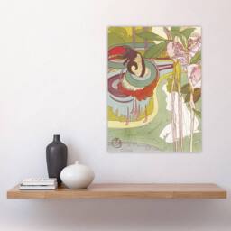 "Artery8 Woman Sees Vision in Garden Vintage Wall Art Print de Feure in Green - Size: W18"" x H24""" - thumbnail 4