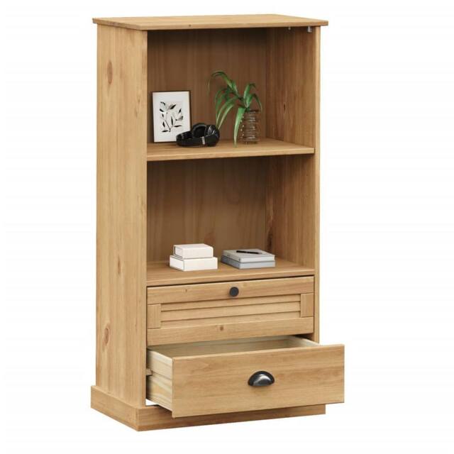 Berkfield Home Beautiful Bookcase VIGO 60x35x114.5 cm Solid Wood Pine in Brown - image 1