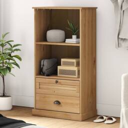 Berkfield Home Beautiful Bookcase VIGO 60x35x114.5 cm Solid Wood Pine in Brown - thumbnail 2