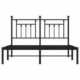 Berkfield Home Metal Bed Frame with Headboard Black 140x200 cm - thumbnail 6