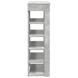 Berkfield Home Shoe Rack Concrete Grey 60x30x98 cm Engineered Wood - Size: 60 x 30 x 98 cm - thumbnail 5