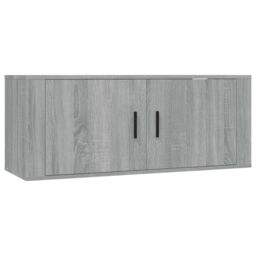 Berkfield Home Wall Mounted TV Cabinet Grey Sonoma 100x34.5x40 cm - thumbnail 2