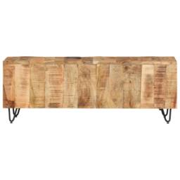Berkfield Home TV Cabinet 110x30x40 cm Solid Wood Mango - Size: 110 x 30 x 40 cm - thumbnail 1