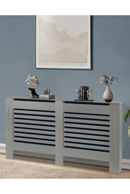 Groundlevel Grey Wooden Radiator cover - Size: Small - image 1