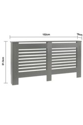 Groundlevel Grey Wooden Radiator cover - Size: Small - thumbnail 2