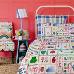 Wee Blue Bell 'Patchwork' Fitted Sheet - Size: Single
